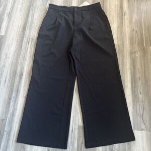 NWT Kirundo Black Elastic Waist Wide Leg Black Dress Pants Women’s Size XL￼